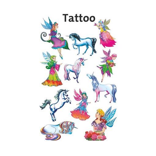 Matrica, tetoválás, 1 ív, 76x120 mm, AVERY ZWECKFORM, "Z-Design No.56390",  tündérek