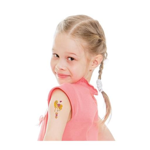 Matrica, tetoválás, 1 ív, 76x120 mm, AVERY ZWECKFORM, "Z-Design No.56681", csillámos lovak