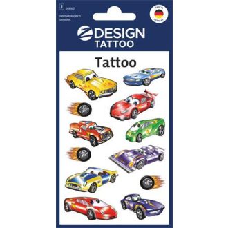   Matrica, tetoválás, 1 ív, 76x120 mm, AVERY ZWECKFORM, "Z-Design No.56685", autók