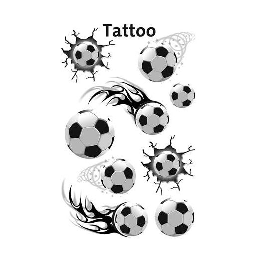 Matrica, tetoválás, 1 ív, 76x120 mm, AVERY ZWECKFORM, "Z-Design No.56740", focilabda