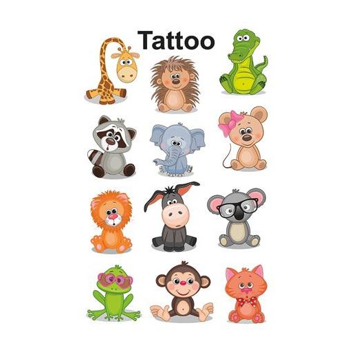 Matrica, tetoválás, 1 ív, 76x120 mm, AVERY ZWECKFORM, "Z-Design No.56761", állatok