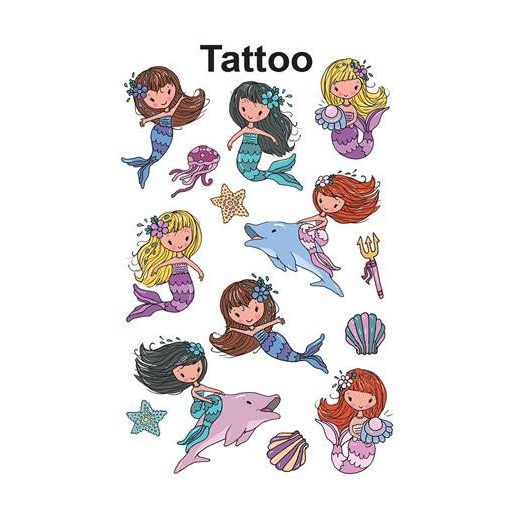 Matrica, tetoválás, 1 ív, 76x120 mm, AVERY ZWECKFORM, "Z-Design No.56763", sellő