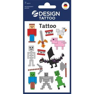   Matrica, tetoválás, 1 ív, 76x120 mm, AVERY ZWECKFORM, "Z-Design No.56771",  Pixel formák