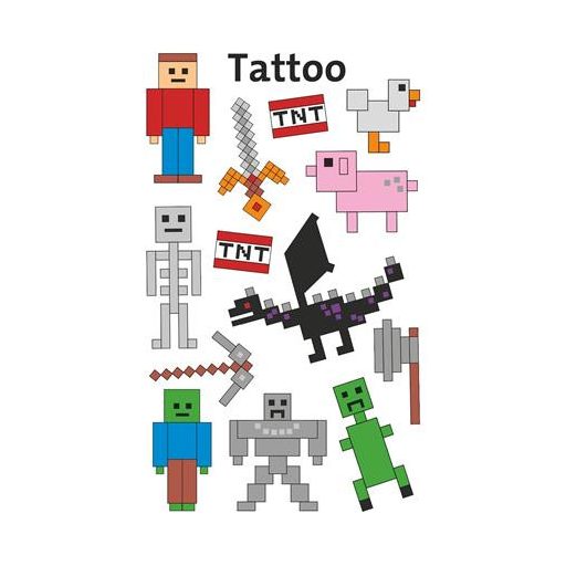 Matrica, tetoválás, 1 ív, 76x120 mm, AVERY ZWECKFORM, "Z-Design No.56771",  Pixel formák