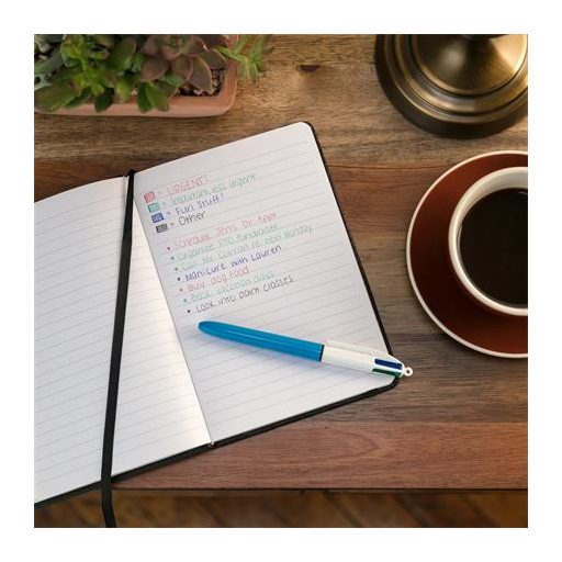 Golyóstoll, 0,32 mm, nyomógombos, négyszínű, BIC "4 Colours Original"