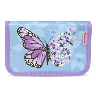   Tolltartó, klapnis, cipzáras, BELMIL "Purple Blue Butterfly", lila, pillangó