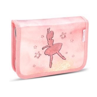   Tolltartó, klapnis, cipzáras, BELMIL "Ballerina" fekete-rózsaszín, balerina