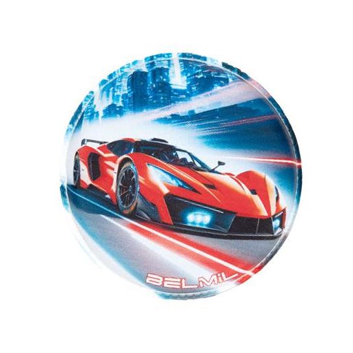 Matrica, tépőzáras, Classy Plus táskához, BELMIL "No Limit" versenyautó