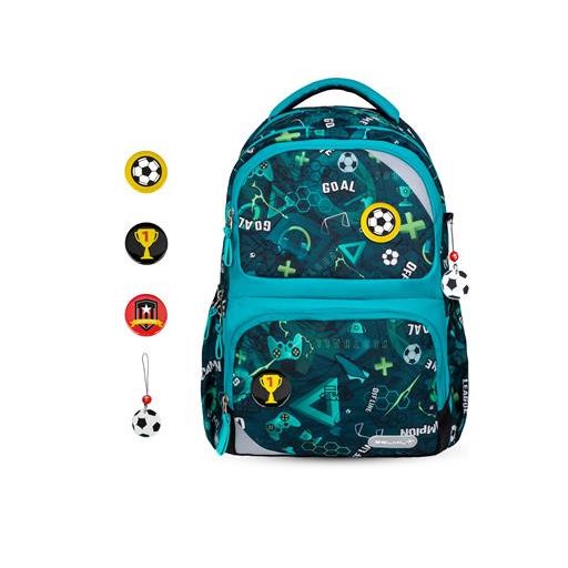 Iskolatáska, cipzáras, BELMIL "Maxi Pack Football Goal", foci