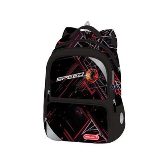   Iskolatáska, cipzáras, BELMIL "Maxi Packspecial T-Speed Red Car", sebesség