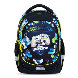   Iskolatáska, cipzáras, BELMIL "Leisure Plus Pixel Cube Game", pixel mintás