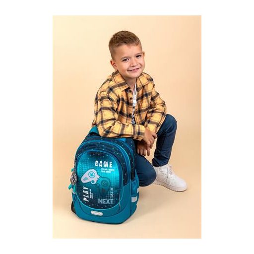 Iskolatáska, cipzáras, BELMIL "Leisure Plus Next Level", kontroller