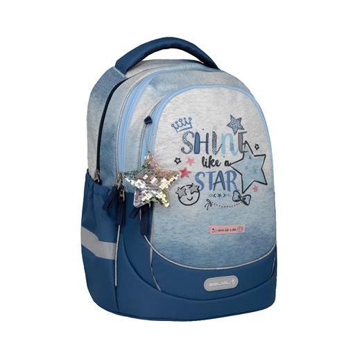 Iskolatáska, cipzáras, BELMIL "Leisure Plus Shine like a Star Jeans", csillag