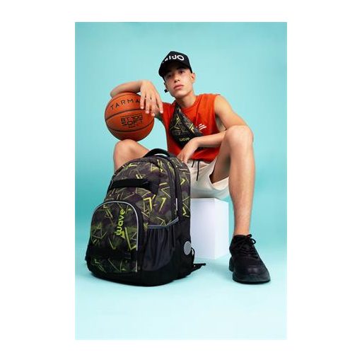 Hátizsák, cipzáras, BELMIL "Boost Waves Bold", háromszögek