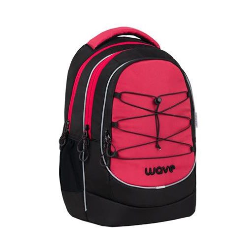 Hátizsák, cipzáras, BELMIL "Boost Meteor", fekete-piros