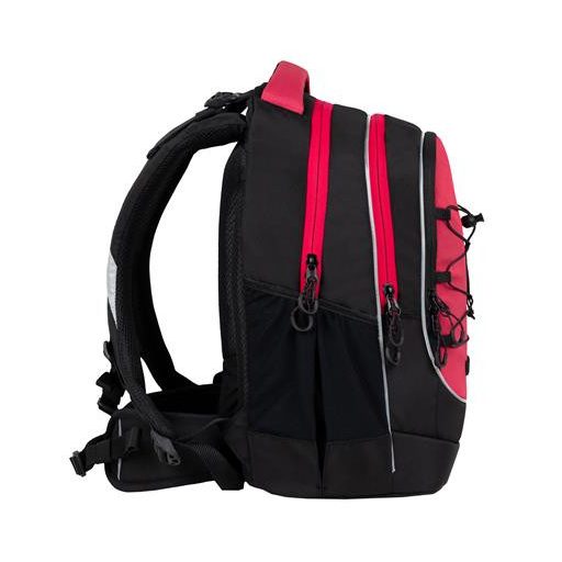 Hátizsák, cipzáras, BELMIL "Boost Meteor", fekete-piros