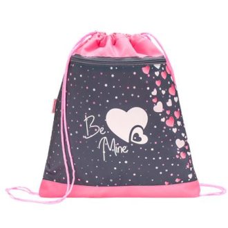   Tornazsák, BELMIL "Caty be mine", rózsaszín-kék, szivecske