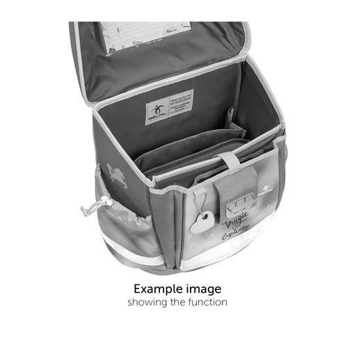 Iskolatáska, fémcsat, BELMIL "Classy Ballerina", fekete-rózsaszín, balerina