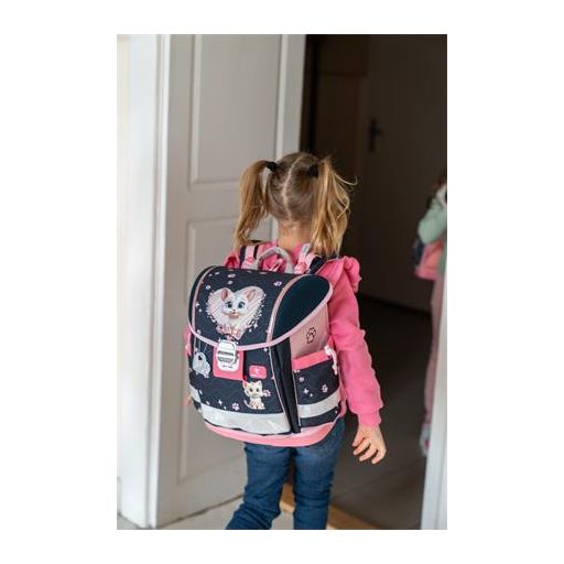 Iskolatáska, fémcsat, BELMIL "Classy Cute Kitten", cica