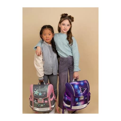 Iskolatáska, fémcsat, BELMIL "Classy Shine Bright", csillagok