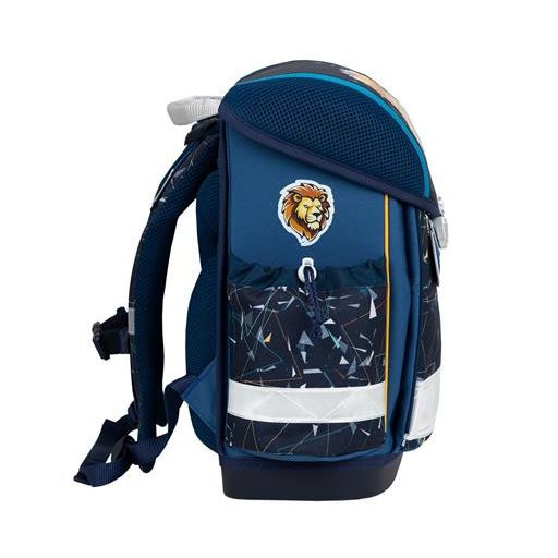 Iskolatáska, fémcsat, BELMIL "Classy Lion", oroszlán