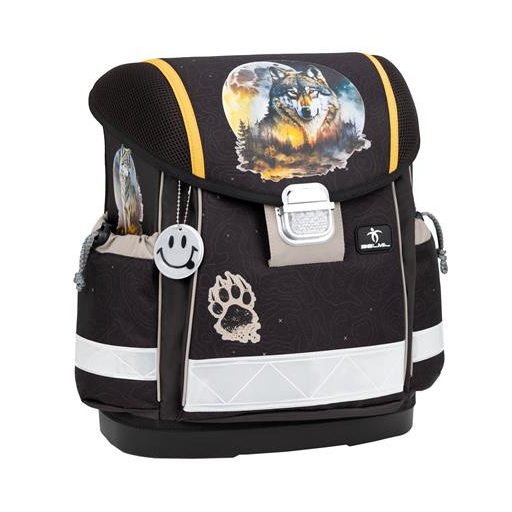 Iskolatáska, fémcsat, BELMIL "Classy Moonless Night", farkas