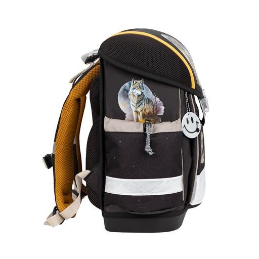 Iskolatáska, fémcsat, BELMIL "Classy Moonless Night", farkas