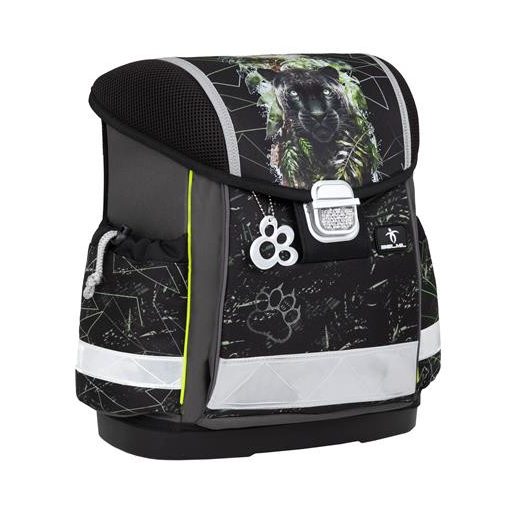 Iskolatáska, fémcsat, BELMIL "Classy Black Panther", fekete párduc