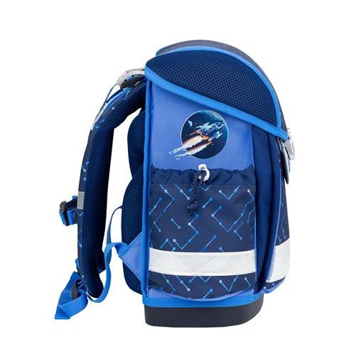 Iskolatáska, fémcsat, BELMIL "Classy Navy Blue Tech", robot