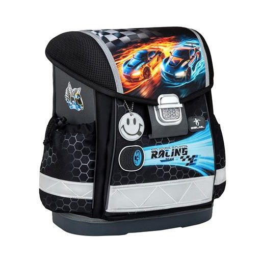 Iskolatáska, fémcsat, BELMIL "Classy Race it", versenyautó