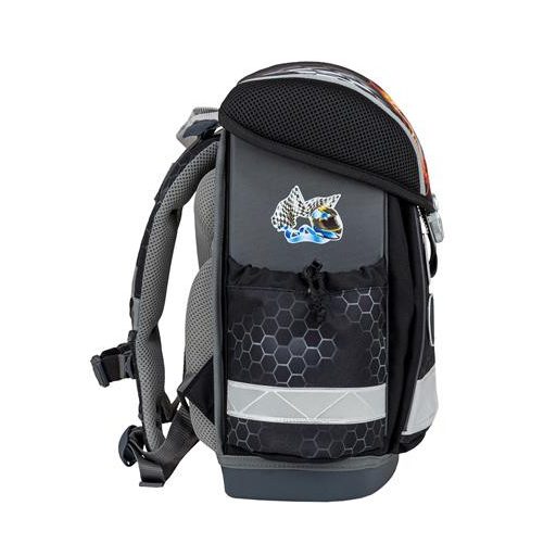 Iskolatáska, fémcsat, BELMIL "Classy Race it", versenyautó