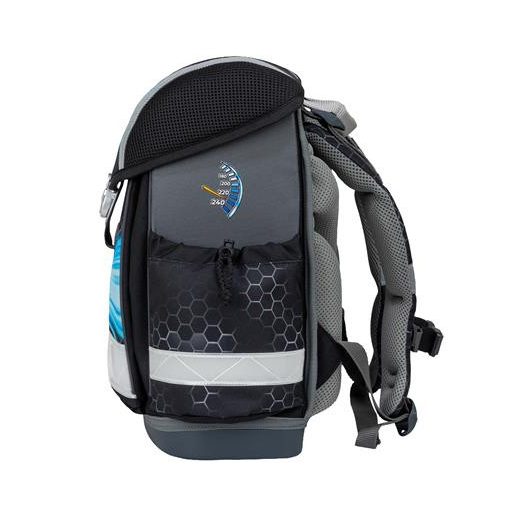 Iskolatáska, fémcsat, BELMIL "Classy Race it", versenyautó