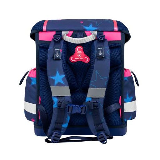 Iskolatáska, fémcsat, BELMIL "Classy Sparkling Star", csillagok