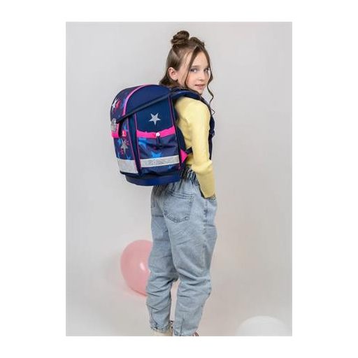 Iskolatáska, fémcsat, BELMIL "Classy Sparkling Star", csillagok