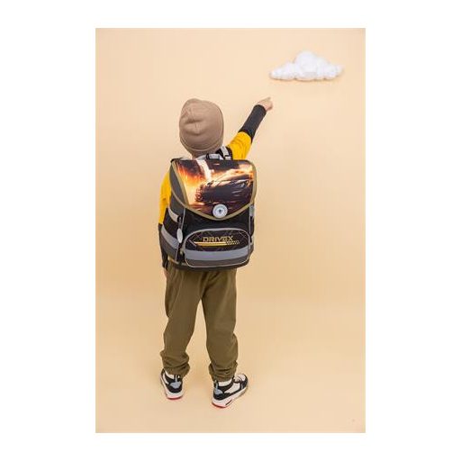 Iskolatáska, mágneszárral, BELMIL "Compact Drivex", versenyautó