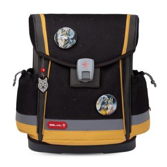   Iskolatáska, mágneszárral, BELMIL "Classy Plus Wolves Sand", farkas