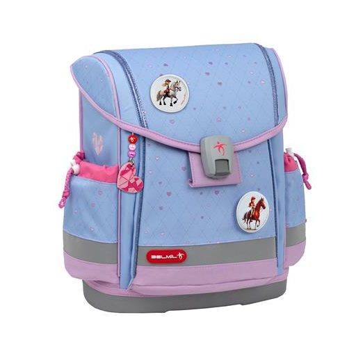 Iskolatáska, mágneszárral, BELMIL "Classy Plus Lavander", lila szivecske