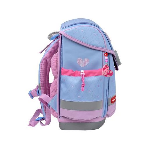 Iskolatáska, mágneszárral, BELMIL "Classy Plus Lavander", lila szivecske