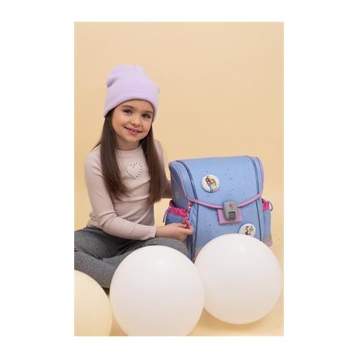 Iskolatáska, mágneszárral, BELMIL "Classy Plus Lavander", lila szivecske