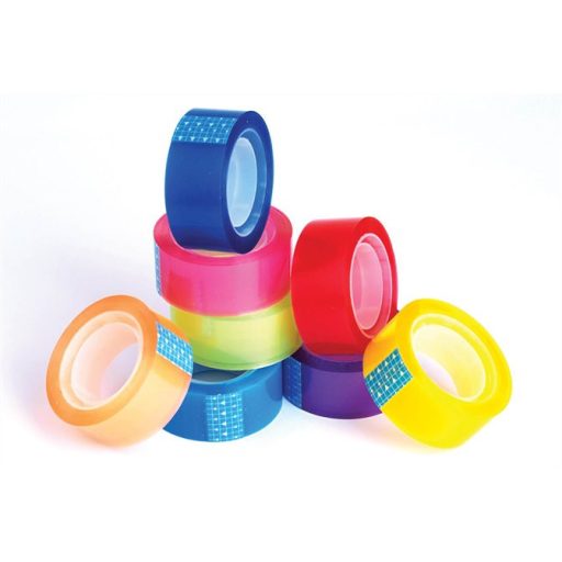 Ragasztószalag, 18 mm x 18 m, DONAU, vegyes színek