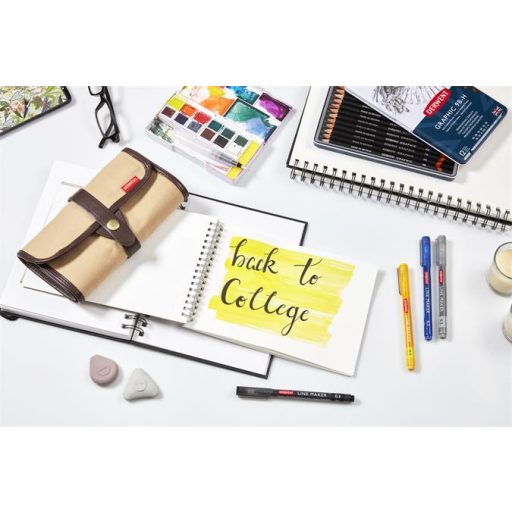 Tűfilc készlet, 0,3 mm, DERWENT "Line Marker", 6 különböző szín