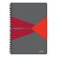 Spirálfüzet, A4, vonalas, 90 lap, PP borító, LEITZ "Office", szürke-piros