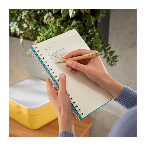 Spirálfüzet, B5, vonalas, 80 lap, LEITZ, "Cosy Soft Touch", nyugodtkék