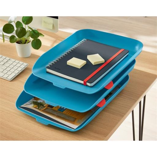 Spirálfüzet, B5, vonalas, 80 lap, LEITZ, "Cosy Soft Touch", bársonyszürke