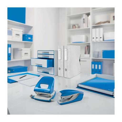 Spirálfüzet, A4, vonalas, 80 lap, LEITZ "Wow", kék