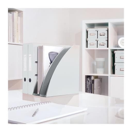 Spirálfüzet, A4, kockás, 80 lap, LEITZ "Wow", fehér