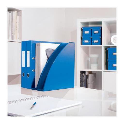 Spirálfüzet, A4, kockás, 80 lap, LEITZ "Wow", kék