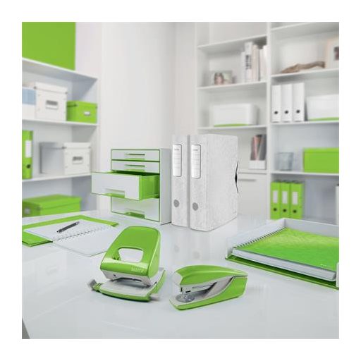 Spirálfüzet, A4, kockás, 80 lap, LEITZ "Wow", zöld