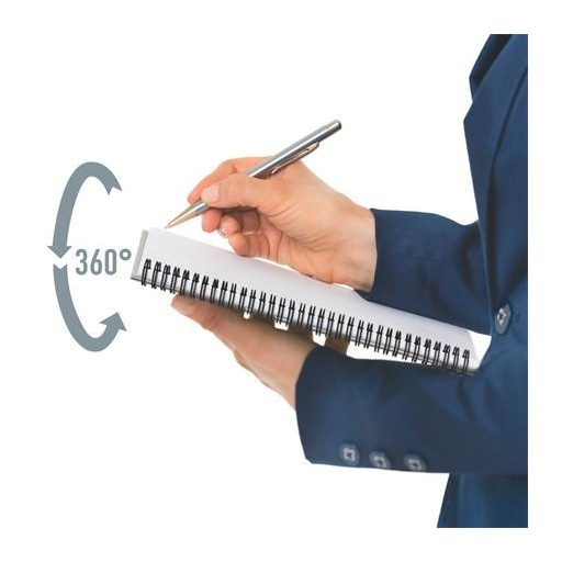 Spirálfüzet, A5, vonalas, 80 lap, LEITZ "Wow", fehér