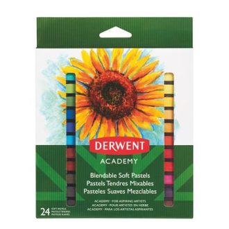   Pasztell kréta, DERWENT "Academy", 24 különböző szín